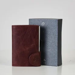 C Secure Leather Wallet - Bordo