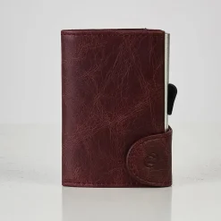 C Secure Leather Wallet - Bordo