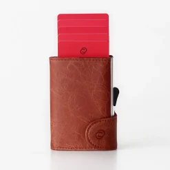 C Secure Rfid Leather Wallet - Cognac