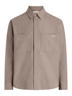 Calvin Klein Jeans Chambray Overshirt - Stone
