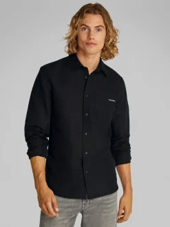 Calvin Klein Jeans Linen Shirt - Black