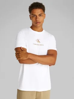 Calvin Klein Jeans Shadow Logo T-Shirt - White