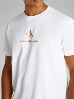 Calvin Klein Jeans Shadow Logo T-Shirt - White