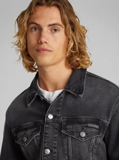 Calvin Klein Jeans Slim Denim Jacket - Black