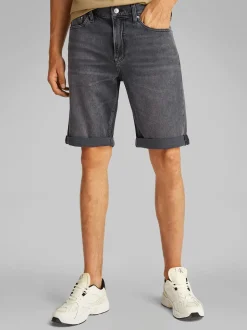 Calvin Klein Jeans Slim Denim Shorts - Grey