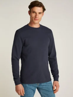 Calvin Klein Jeans Waffle Long Sleeve Badge T-Shirt -