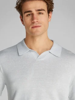 Calvin Klein Linen Open Collar Knit - Grey