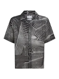 Calvin Klein Resort Print Short Sleeve Shirt - Black