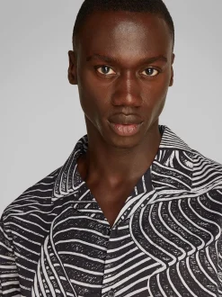 Calvin Klein Resort Print Short Sleeve Shirt - Black