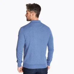 Club 1879 Leinster Cotton Cashmere Polo Knit - Blue
