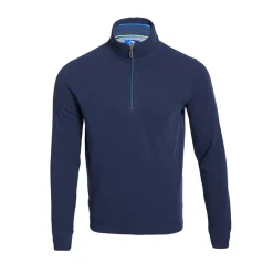 Club 1879 Leinster Half Zip Rib Sweatshirt - Navy