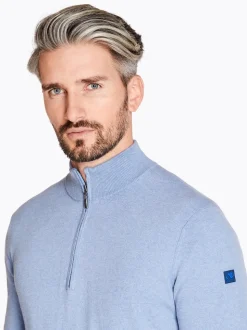 Club 1879 Leinster Quarter Zip Knit - Blue