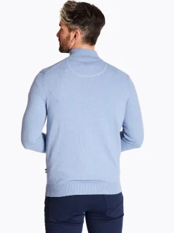 Club 1879 Leinster Quarter Zip Knit - Blue