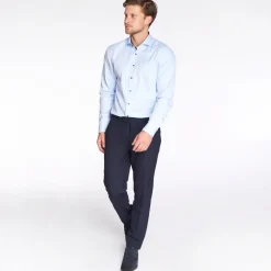 Eterna Plain Opaque Cover Shirt - Blue