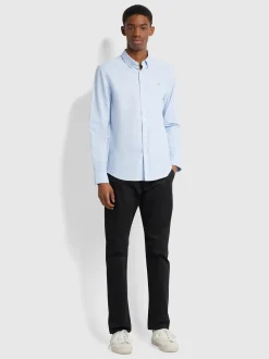 Farah Brewer Oxford Slim Fit Shirt - Blue