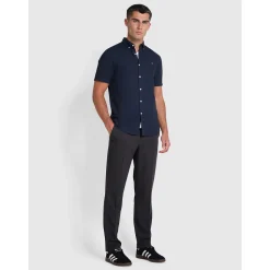 Farah Brewer Short Sleeve Shirt - Navy