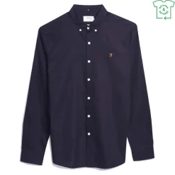 Farah Brewer Slim Fit Shirt - Navy