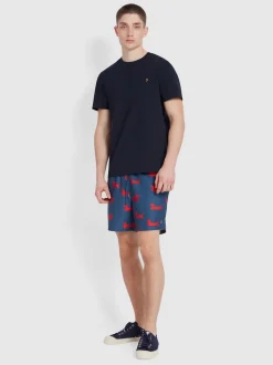 Farah Colbert Sausage Dog Swim Trunk - Dark Blue