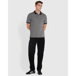 Farah Rutland Check Polo - Navy