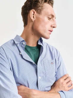 Gant Classic Poplin Banker Shirt - Blue