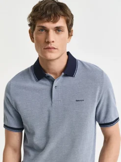 Gant Oxford Pique Polo - Navy