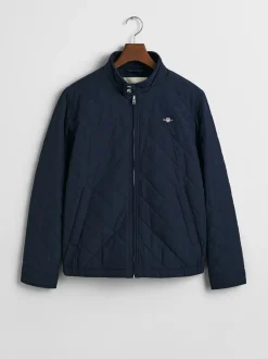 Gant Quilted Windcheater Jacket - Blue