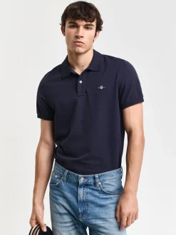 Gant Shield Pique Polo - Blue