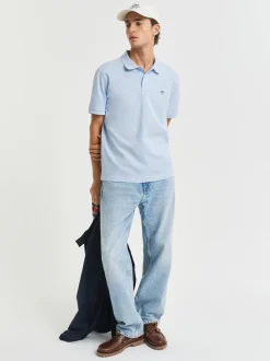 Gant Shield Pique Polo - Blue