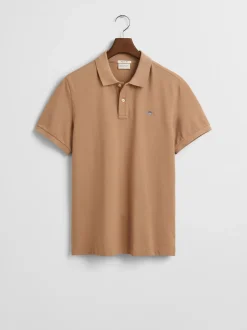 Gant Shield Pique Polo - Khaki