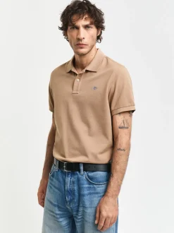 Gant Shield Pique Polo - Khaki