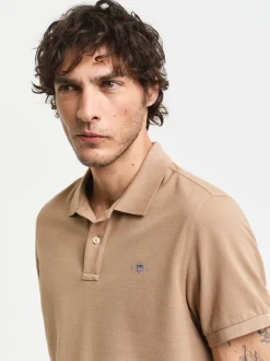 Gant Shield Pique Polo - Khaki