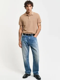 Gant Shield Pique Polo - Khaki