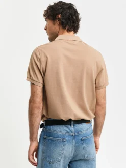 Gant Shield Pique Polo - Khaki