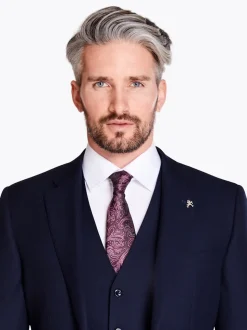 Herbie Frogg Faint Check Suit - Navy