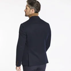 Herbie Frogg Honeycomb Double Breasted Blazer - Navy