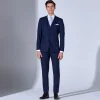 Herbie Frogg Regular Fit 3 Piece Suit Stripe Suit - Navy