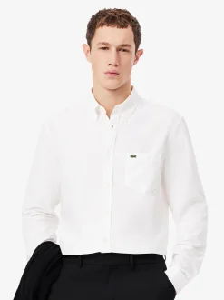 Lacoste Cotton Oxford Shirt - White