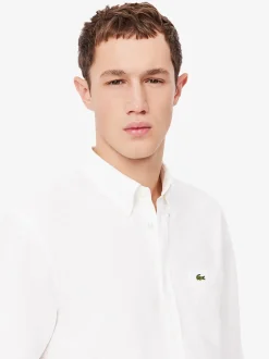 Lacoste Cotton Oxford Shirt - White