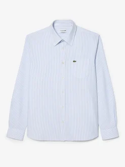 Lacoste Striped Oxford Shirt - Blue