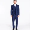 Marco Capelli 3 Piece Check Suit - Navy