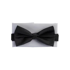Marco Capelli Black Silk Bow Tie 6cm - Black