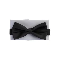 Marco Capelli Black Silk Bow Tie 7cm - Black