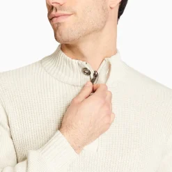 Marco Capelli Button Fisherman Rib Knit - Brown