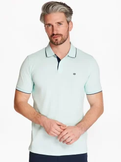 Marco Capelli Contrast Collar Polo - Blue