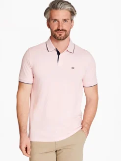 Marco Capelli Contrast Collar Polo - Pink