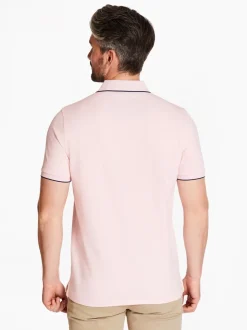 Marco Capelli Contrast Collar Polo - Pink