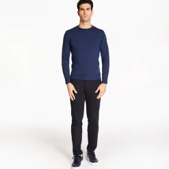 Marco Capelli Cotton Crew Neck Knit - Navy