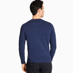 Marco Capelli Cotton Crew Neck Knit - Navy