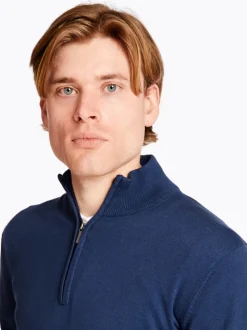 Marco Capelli Cotton Half Zip - Navy