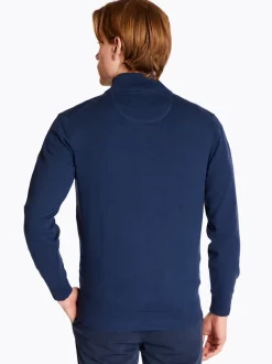 Marco Capelli Cotton Half Zip - Navy